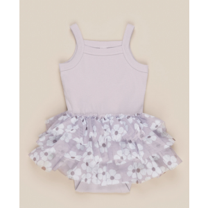 HuxBaby Floral Summer Ballet Onesie Lilac 12-18M